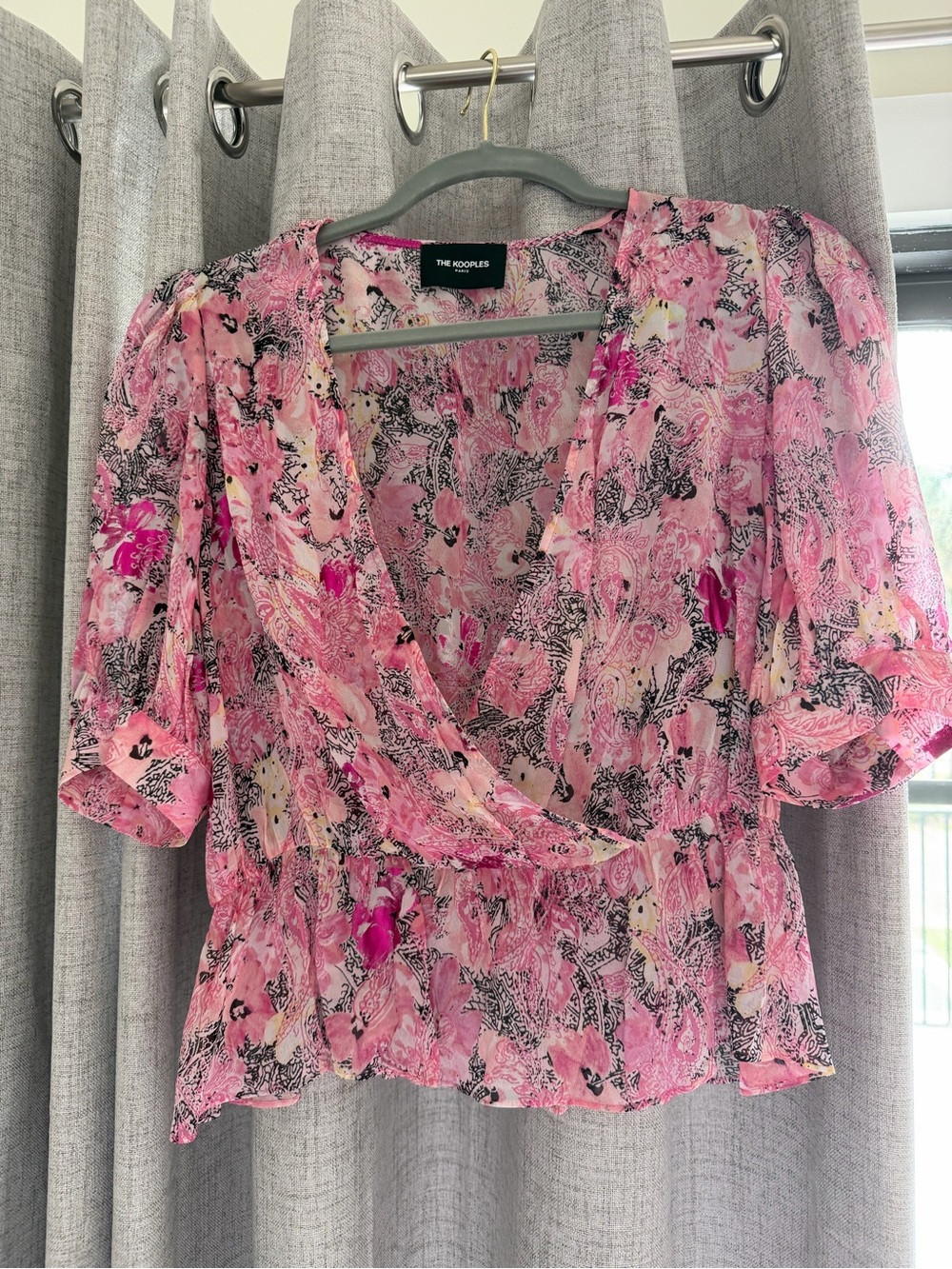 The Kooples Pink Floral Blouse